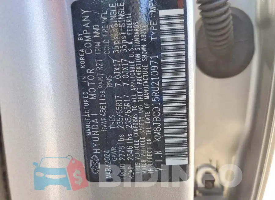 KM8JBCD15RU210971 Photo# 14