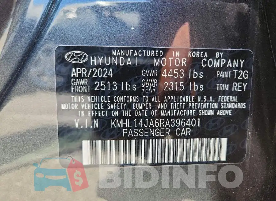 KMHL14JA6RA396401 Photo# 13