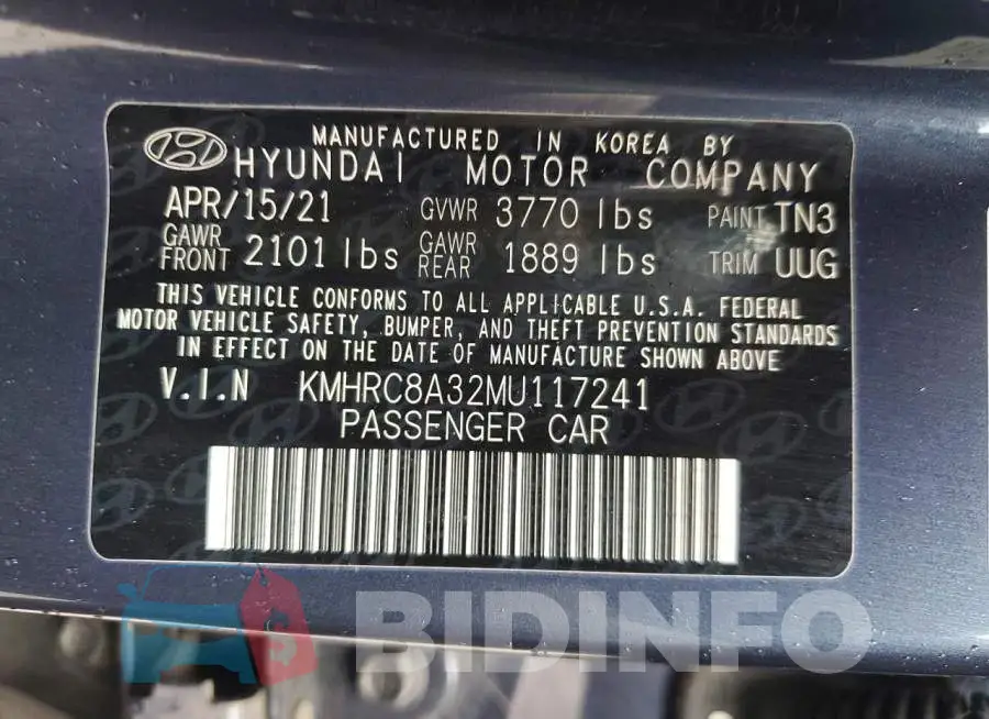 KMHRC8A32MU117241 Photo# 13