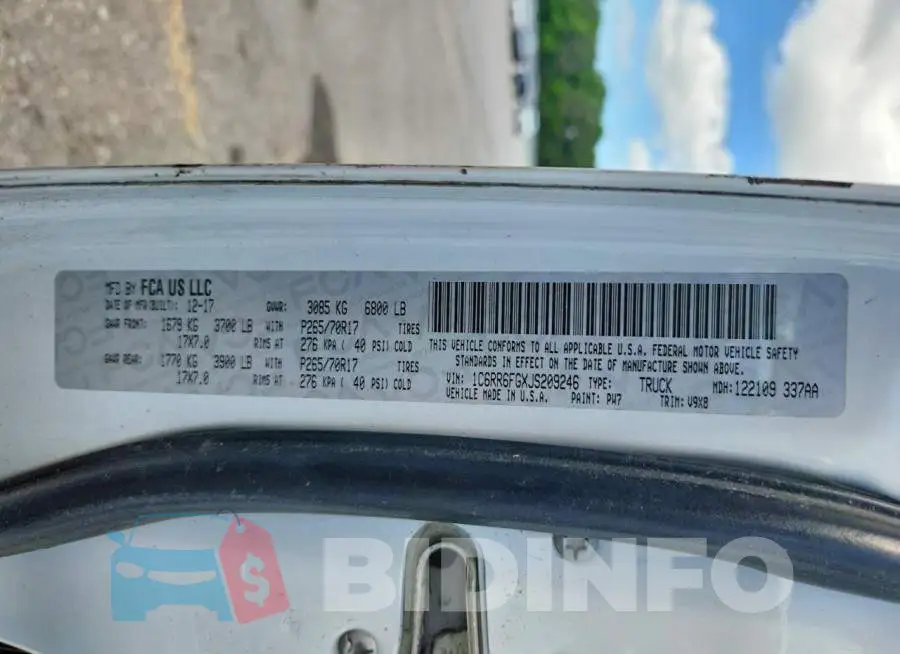 1C6RR6FGXJS209246 Photo# 12