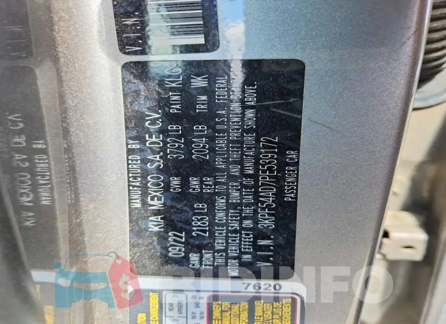 3KPF54AD7PE539172 Photo# 13