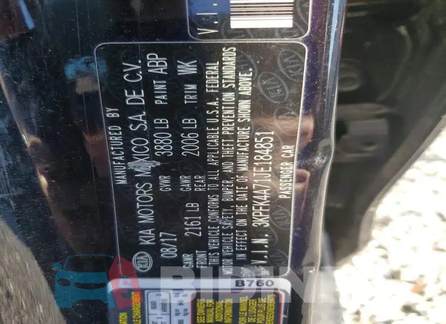 3KPFK4A71JE184851 Photo# 12