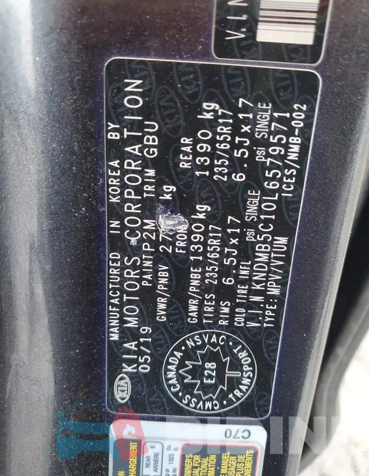 KNDMB5C10L6579571 Photo# 13