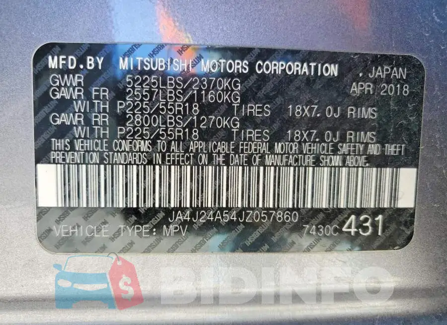 JA4J24A54JZ057860 Photo# 13