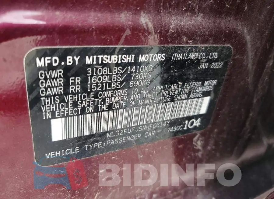 ML32FUFJ9NHF06147 Photo# 12