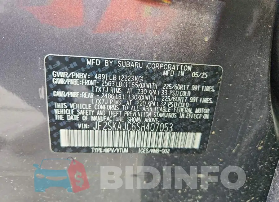 JF2SKAJC6SH407053 Photo# 14