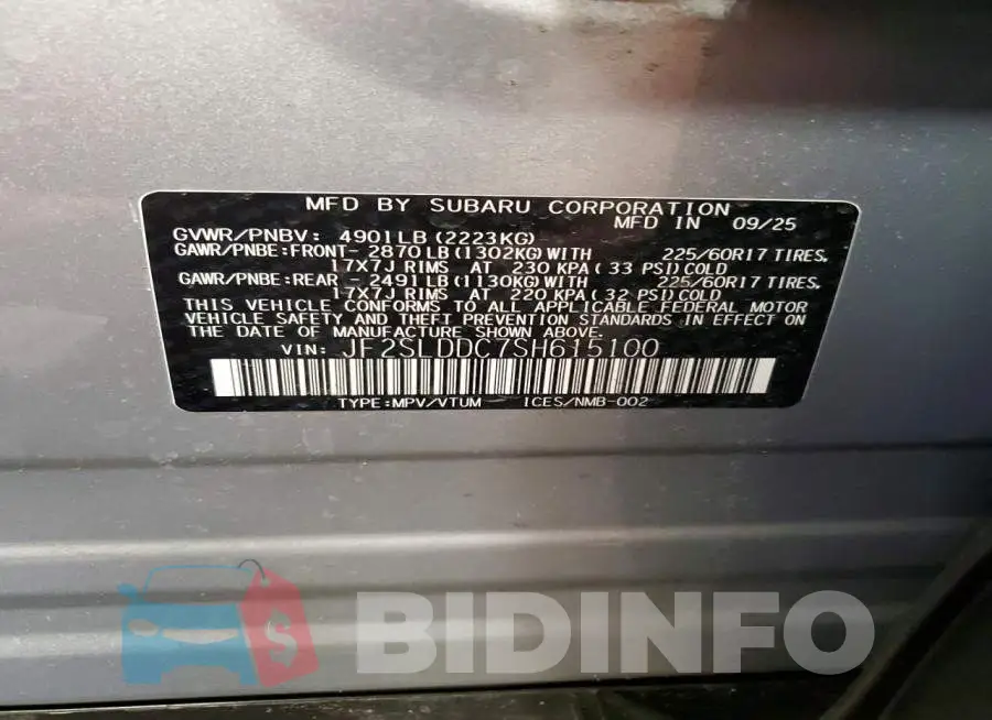 JF2SLDDC7SH615100 Photo# 12