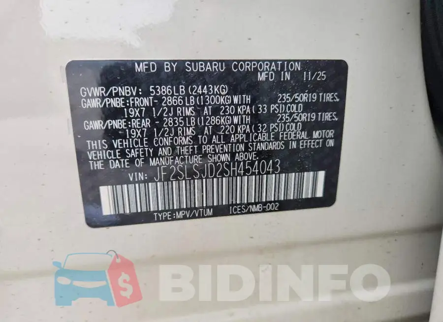 JF2SLSJD2SH454043 Photo# 14