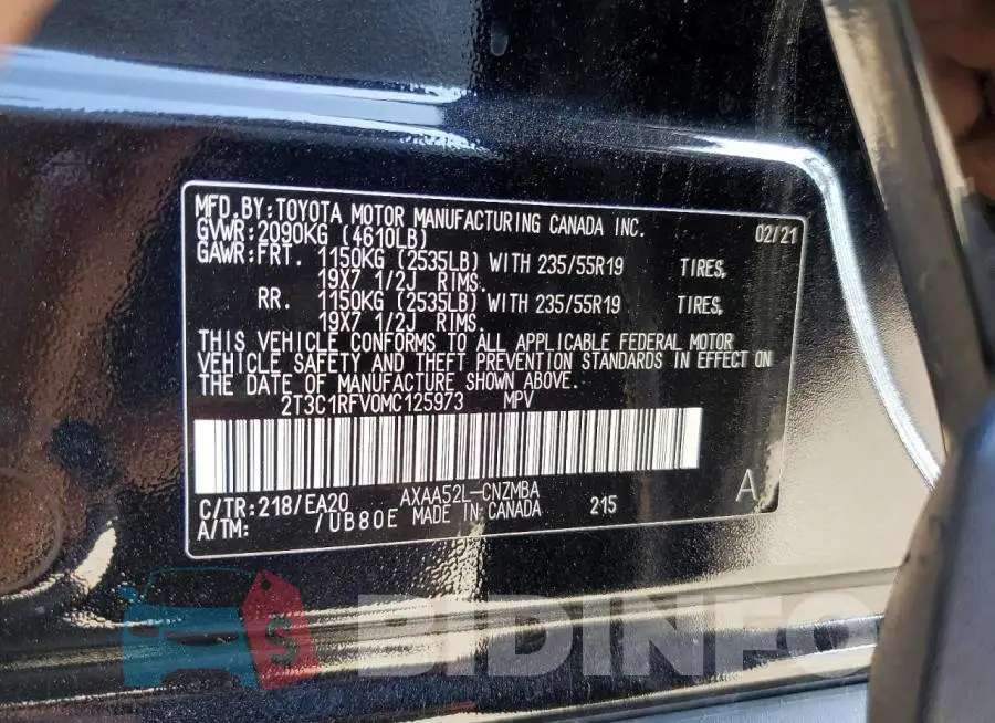 2T3C1RFV0MC125973 Photo# 14