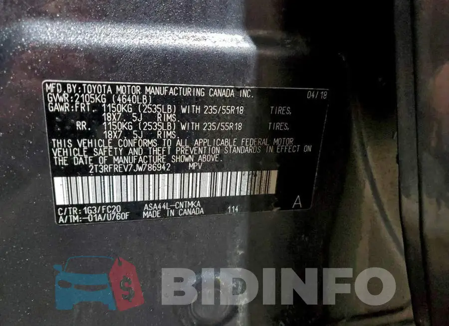 2T3RFREV7JW786942 Photo# 13