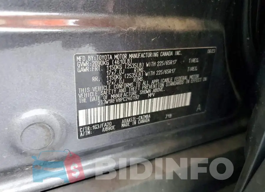 2T3W1RFV8PC240192 Photo# 14