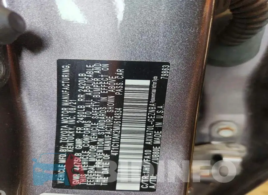 4T1C11AK2MU614834 Photo# 12