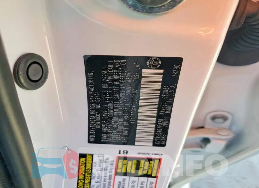 4T1DAACKXSU650107 Photo# 12