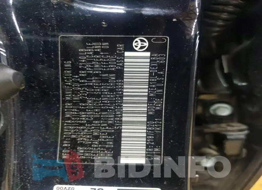 5YFB4MDE2RP149989 Photo# 12
