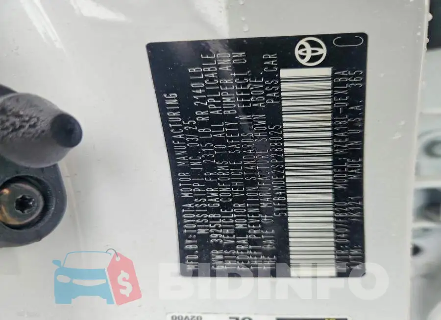 5YFB4MDE2SP288025 Photo# 13