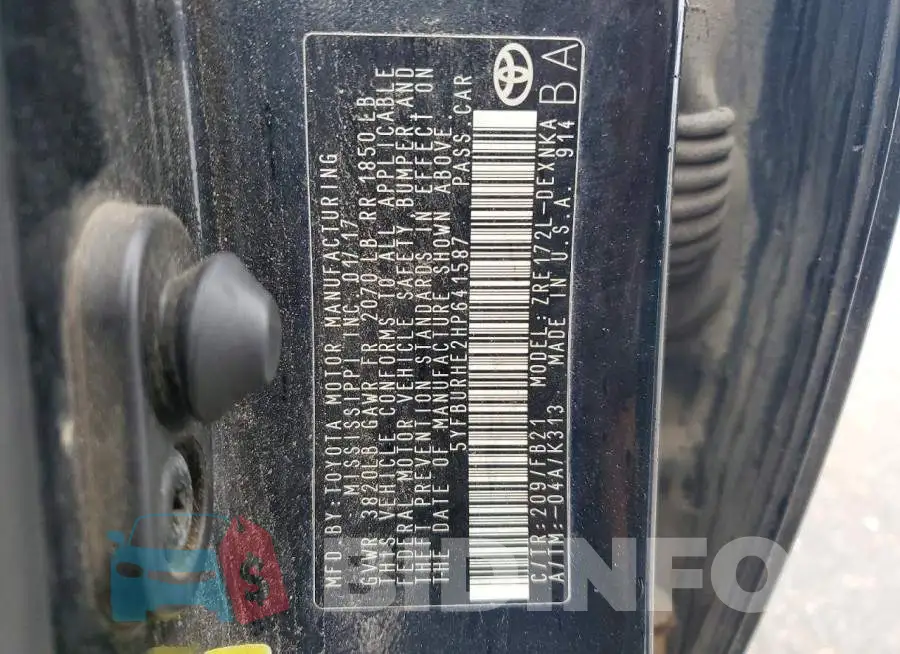 5YFBURHE2HP641587 Photo# 12