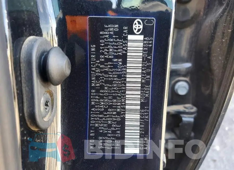 5YFS4MCE1RP212985 Photo# 12