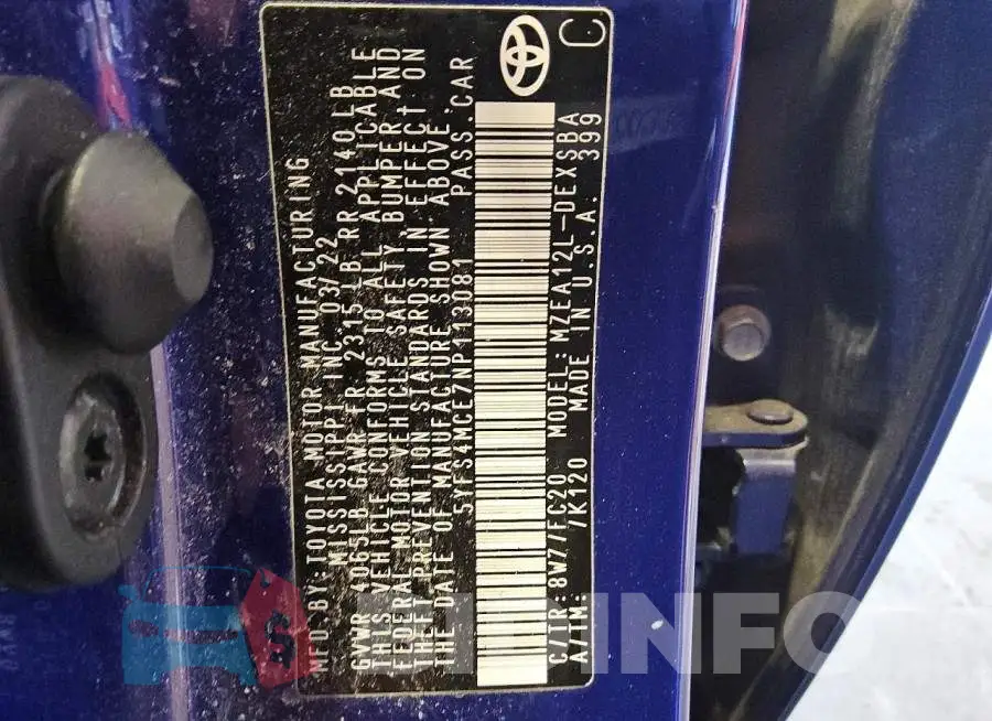 5YFS4MCE7NP113081 Photo# 12