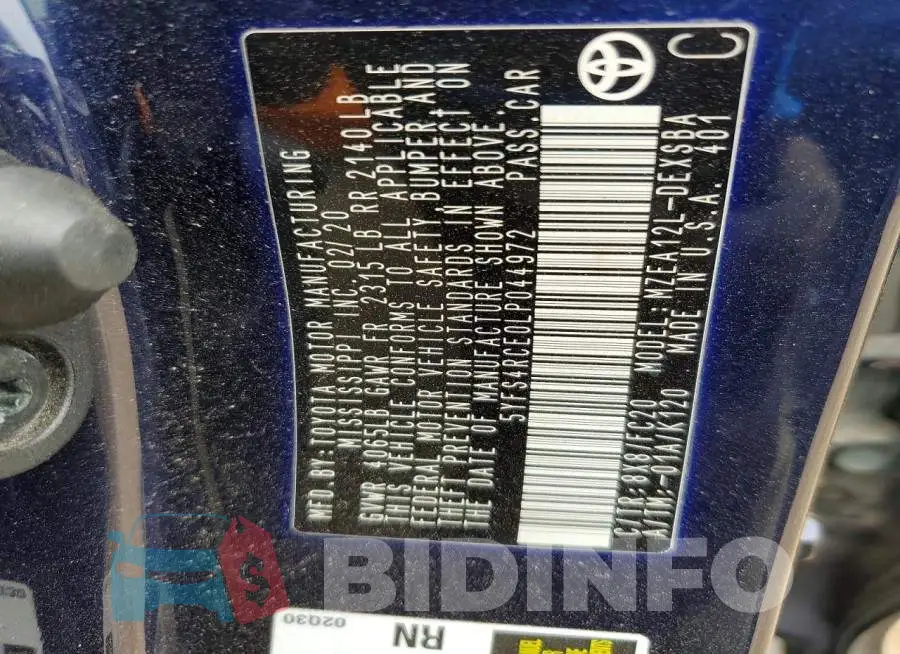 5YFS4RCE0LP044972 Photo# 12