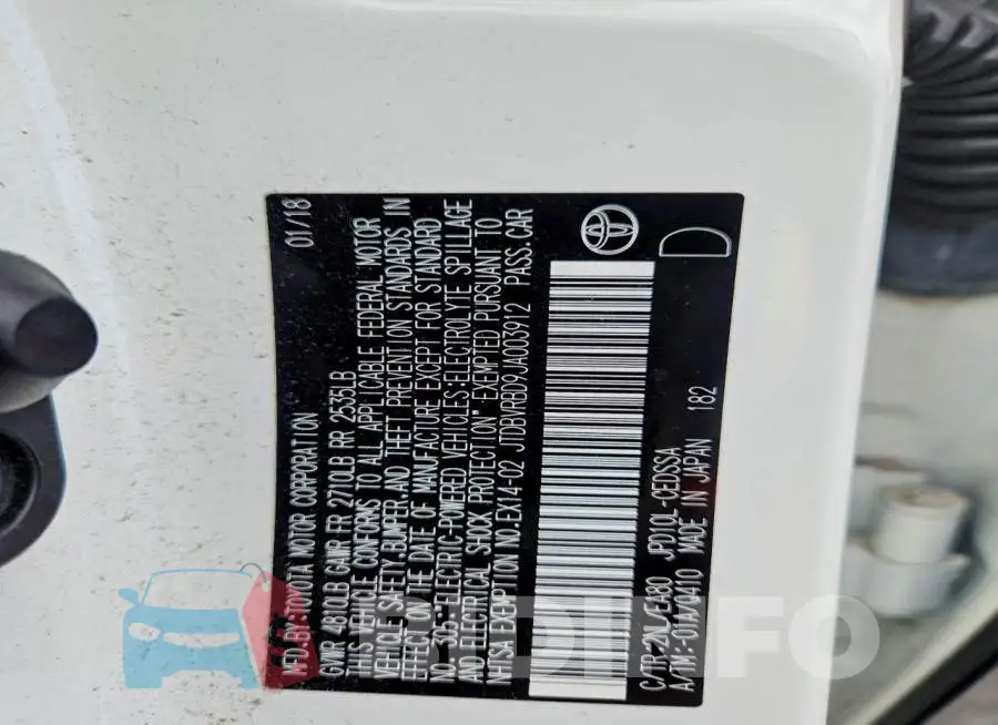 JTDBVRBD9JA003912 Photo# 12