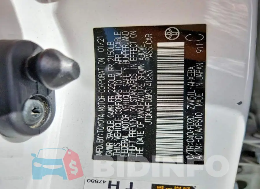JTDKAMFU6M3141263 Photo# 12