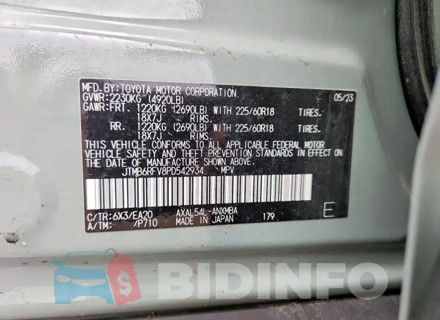 JTMB6RFV8PD542934 Photo# 13