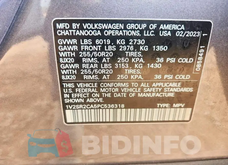 1V2SR2CA5PC536318 Photo# 13
