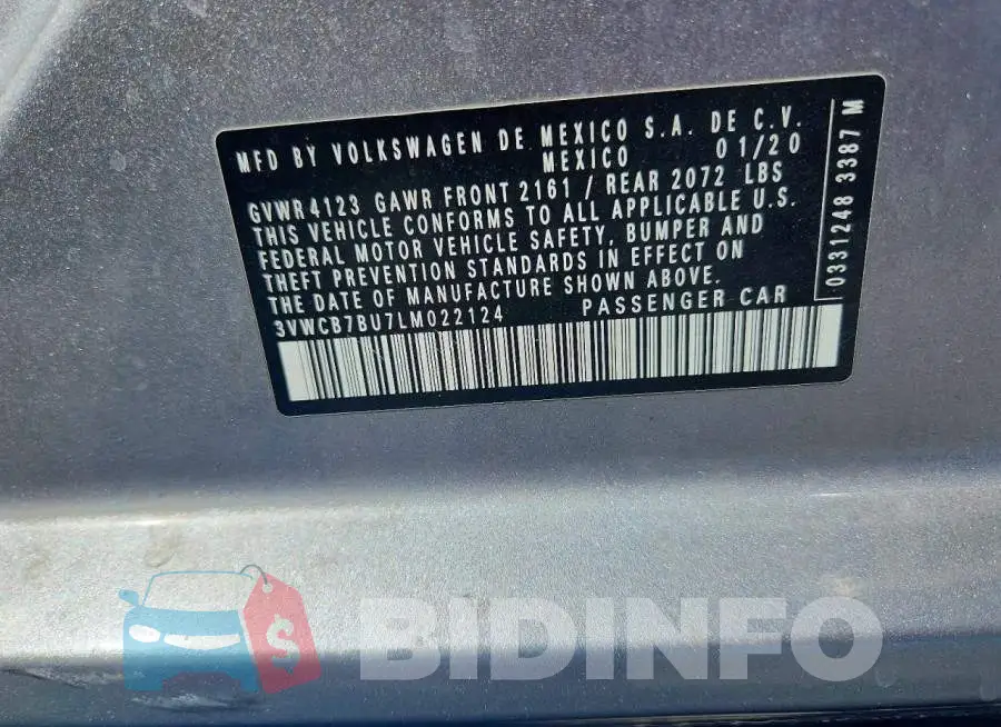 3VWCB7BU7LM022124 Photo# 12
