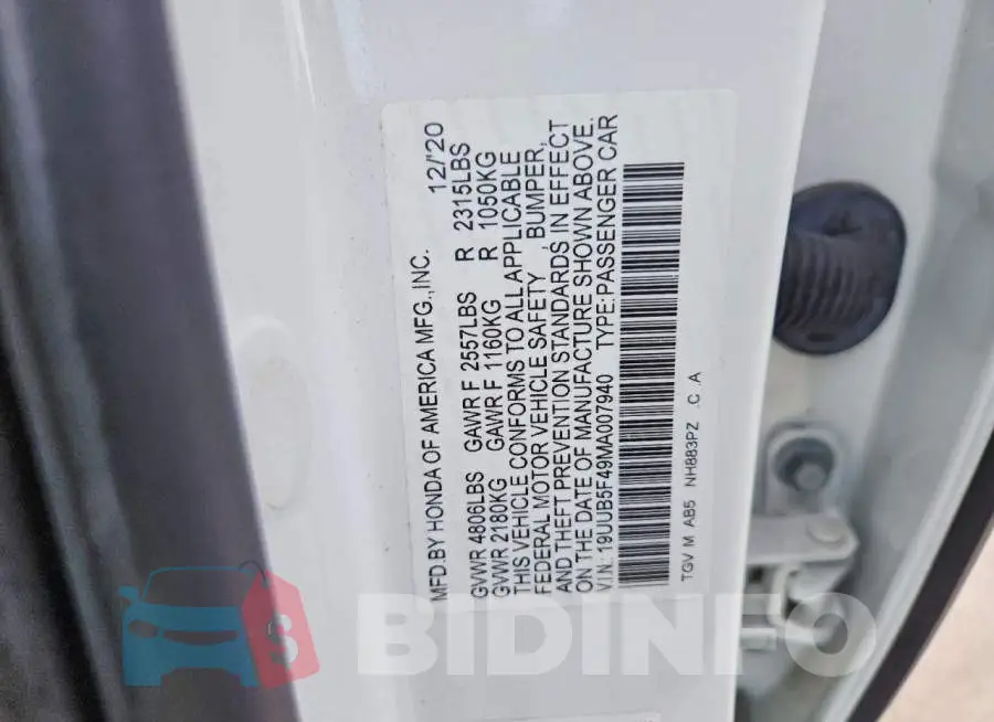 19UUB5F49MA007940 Photo# 13