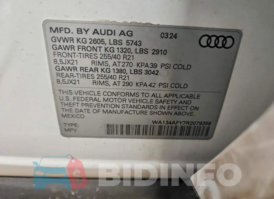 WA134AFY7R2079358 Photo# 13