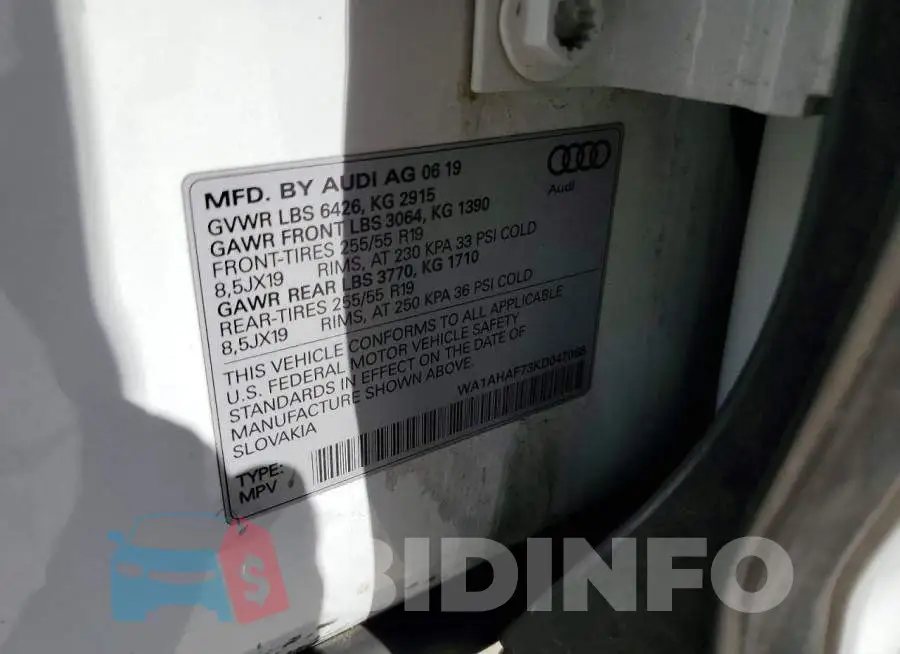 WA1AHAF73KD047066 Photo# 12