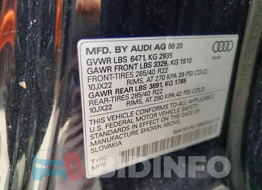 WA1EVAF15MD003773 Photo# 13