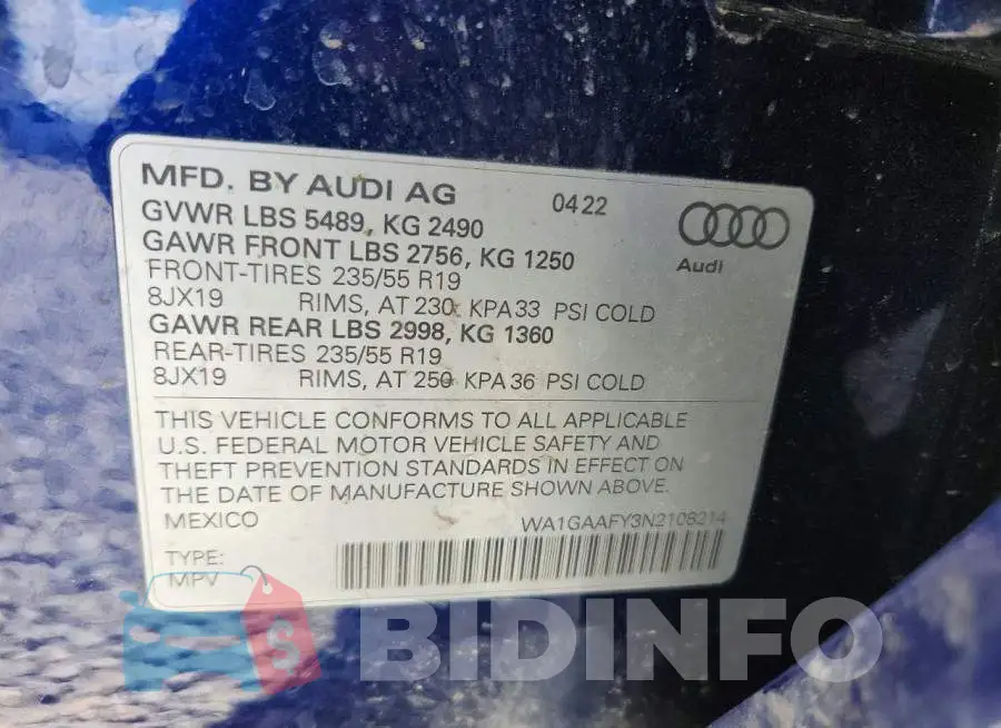 WA1GAAFY3N2108214 Photo# 13