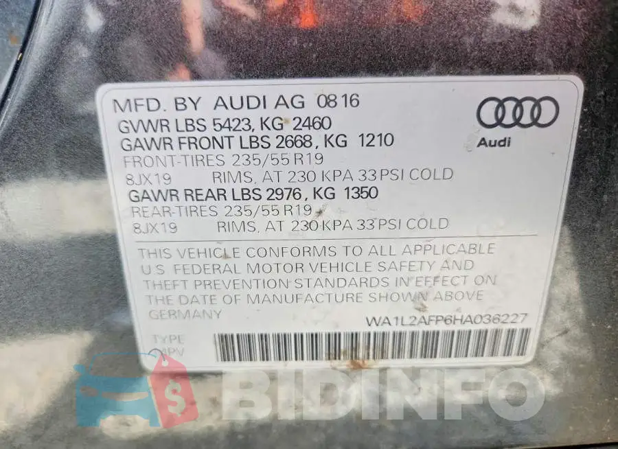 WA1L2AFP6HA036227 Photo# 14