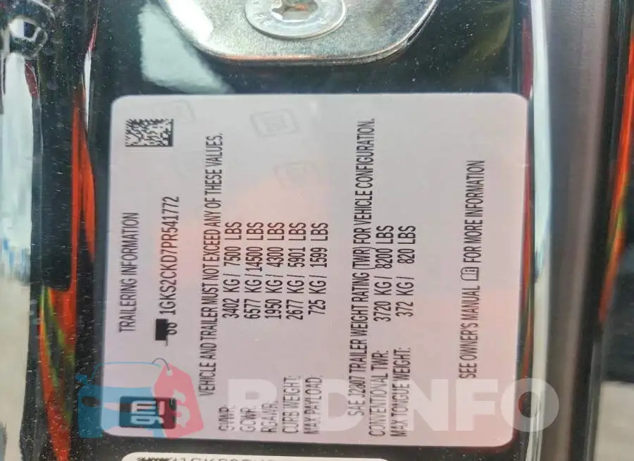 1GKS2CKD7PR541772 Photo# 14