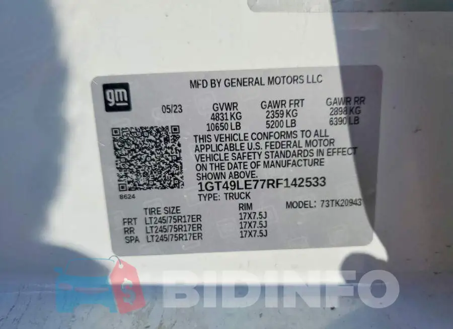 1GT49LE77RF142533 Photo# 12