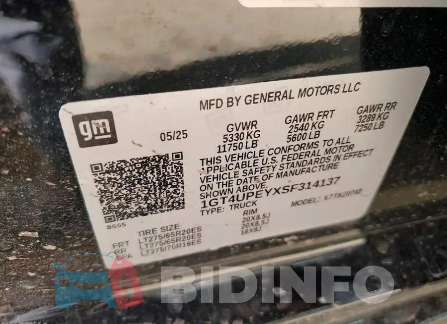 1GT4UPEYXSF314137 Photo# 12
