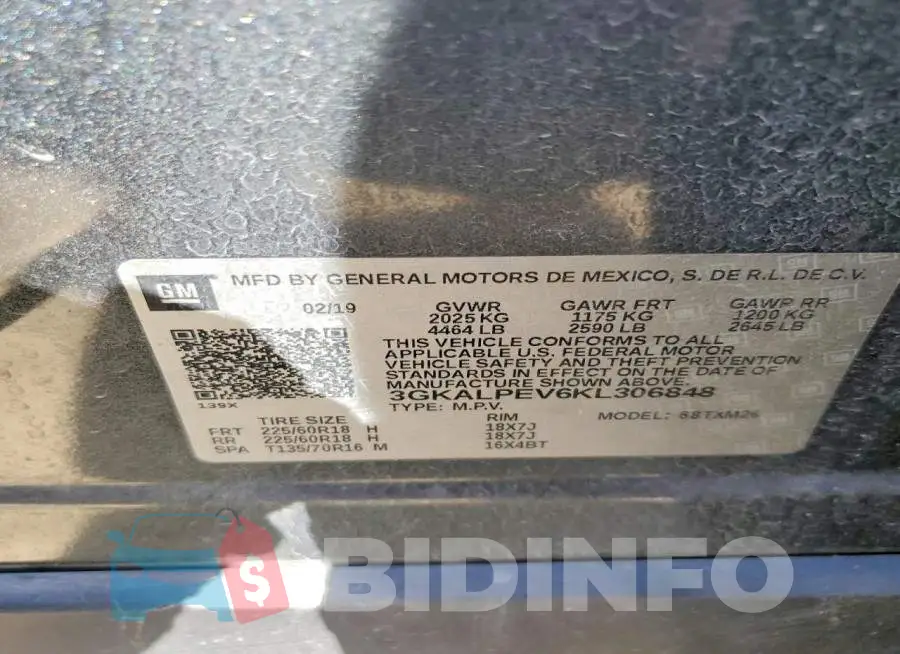 3GKALPEV6KL306848 Photo# 13