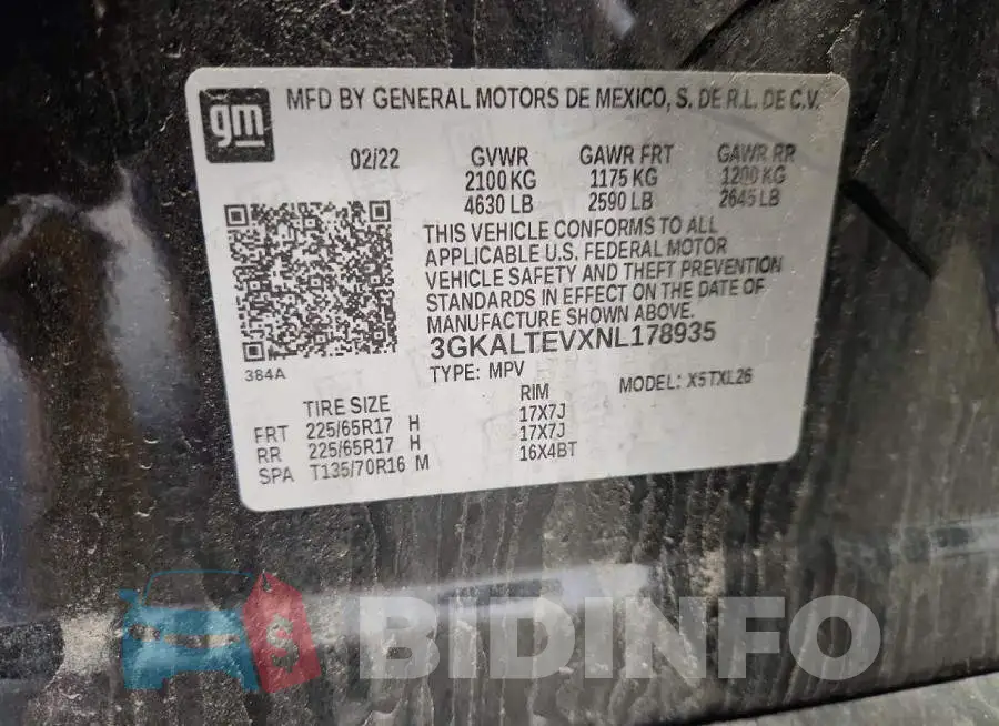 3GKALTEVXNL178935 Photo# 13