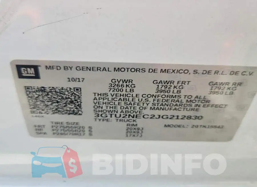 3GTU2NEC2JG212830 Photo# 13