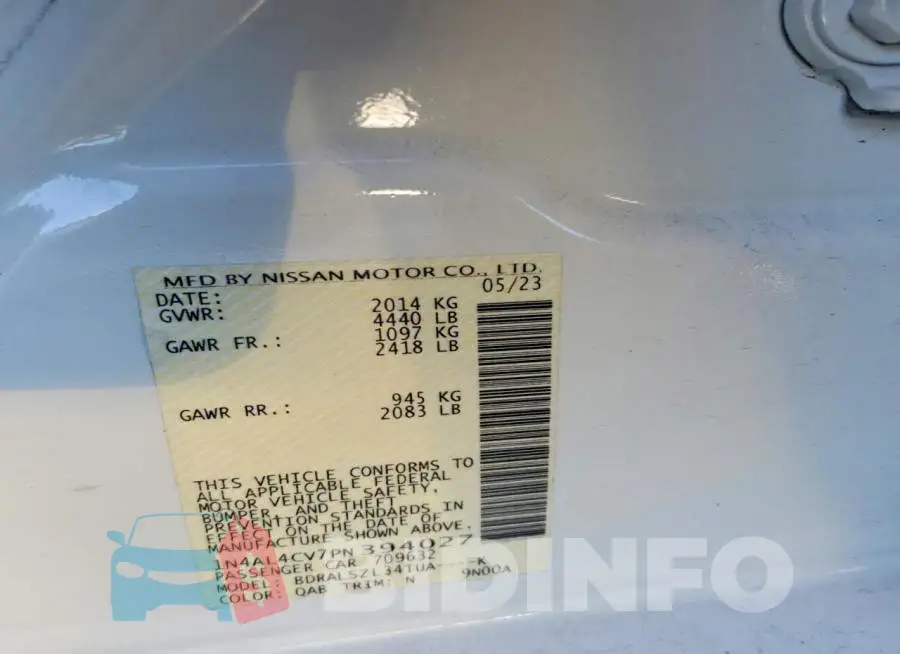 1N4AL4CV7PN394027 Photo# 13