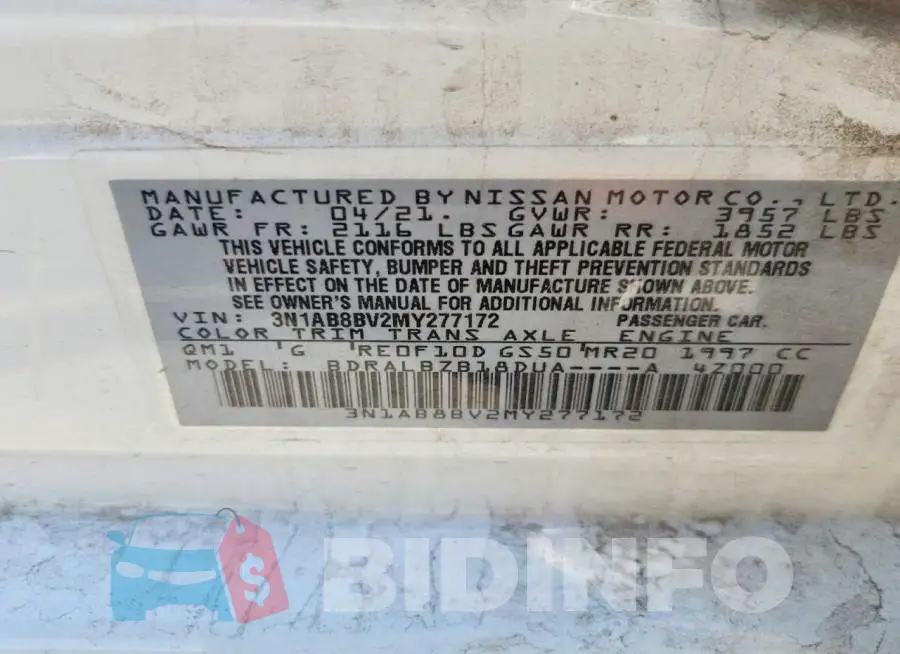 3N1AB8BV2MY277172 Photo# 13