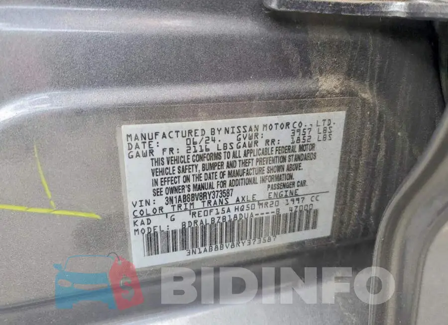3N1AB8BV8RY373587 Photo# 13