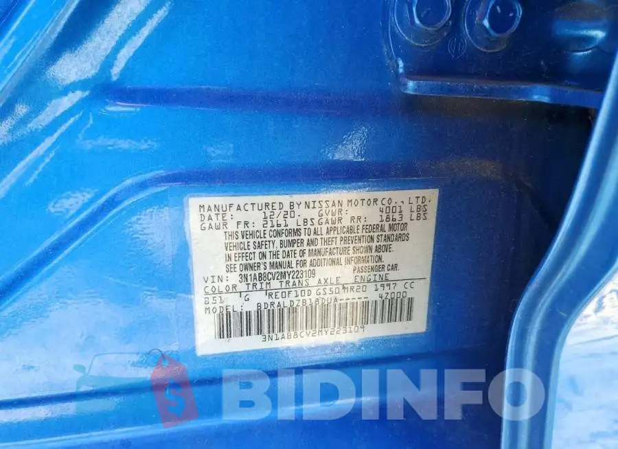 3N1AB8CV2MY223109 Photo# 13