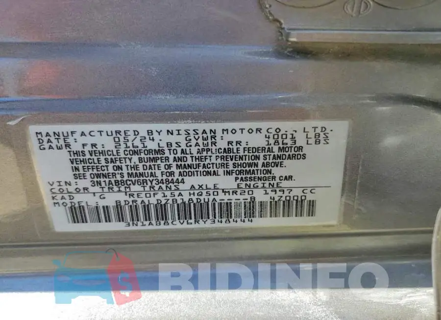3N1AB8CV6RY348444 Photo# 12
