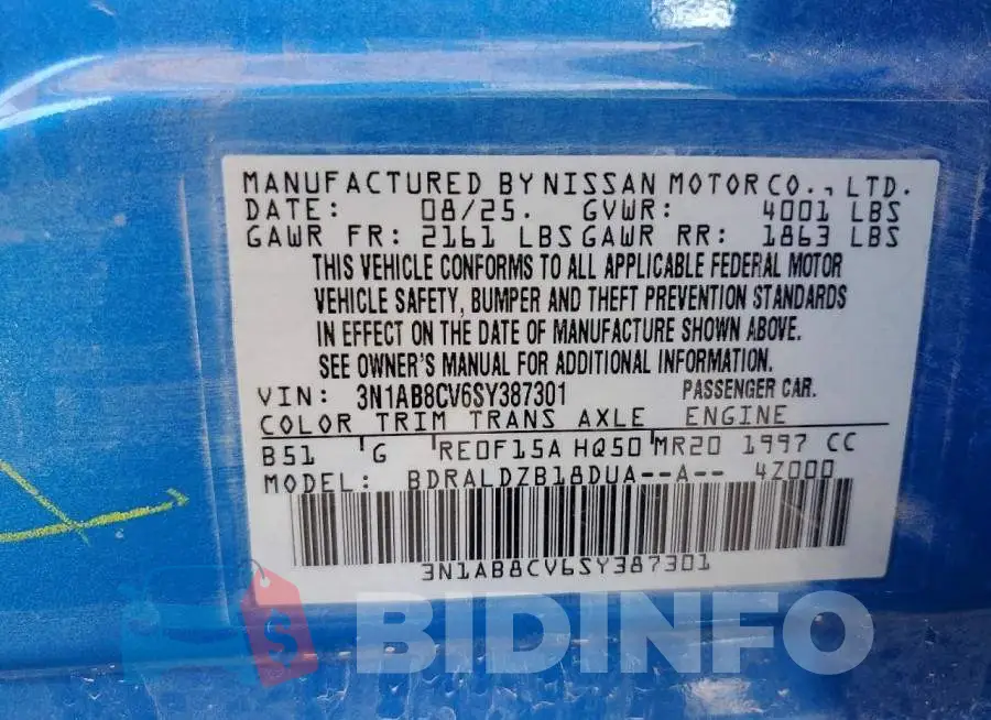 3N1AB8CV6SY387301 Photo# 12
