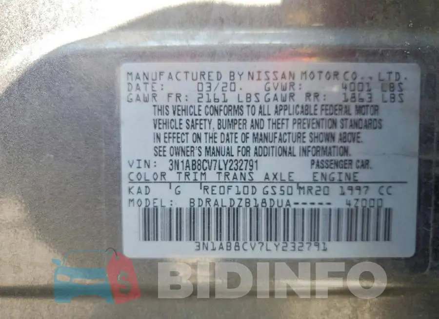 3N1AB8CV7LY232791 Photo# 12