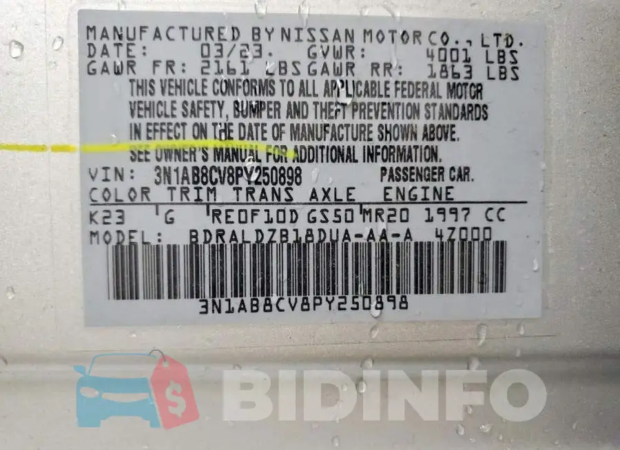 3N1AB8CV8PY250898 Photo# 12
