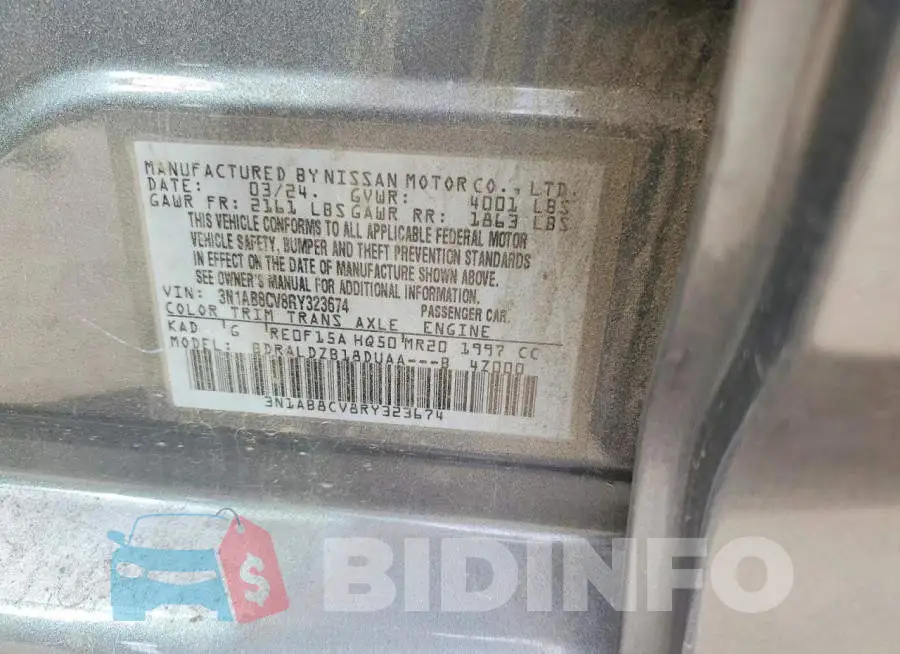 3N1AB8CV8RY323674 Photo# 12