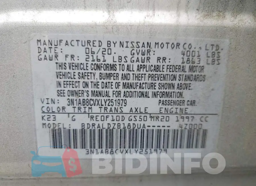 3N1AB8CVXLY251979 Photo# 12